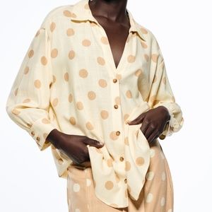 NEW ZARA Polka Dot Shirt